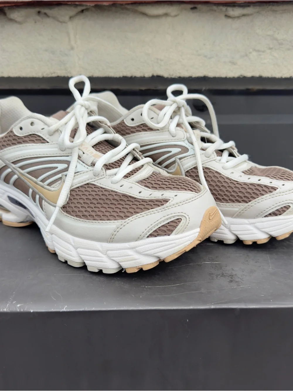 Nike Air Max Moto Women's Beige, Cream & Tan Mesh Running Sneakers